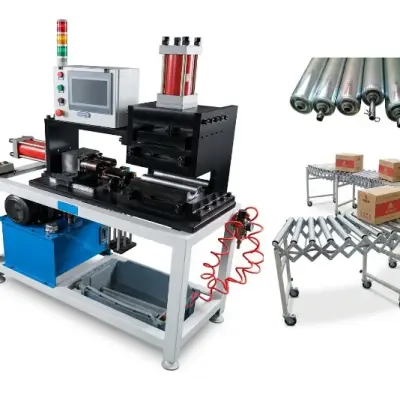 Máy ép cốc bi con lăn băng tải