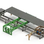 Máy cắt hai đầu gỗ tấm